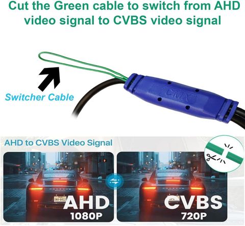 Audio Motion Reverse Camera Audio Wheels AHD Car reverse Camera with Night Vision and 170° View for ...