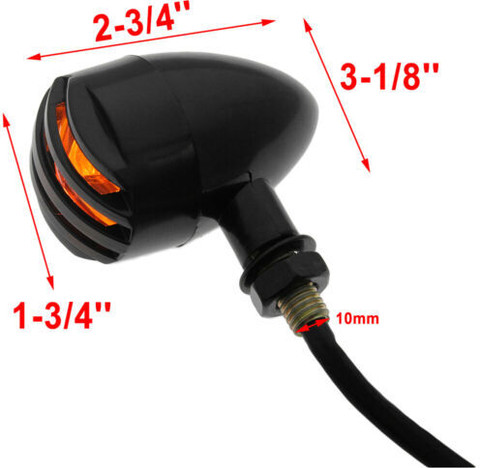 LOVMOTO Universal Motorcycle side indicator, Aluminum Bullet style 1set  Splen-dor Pl-us Indicator Light Motorbike LED for Hero (12 V, 12 W)