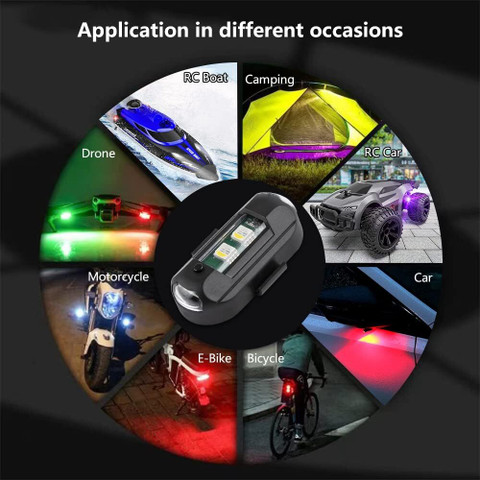 ASTOUND Battery Powered Strobe Light LED Drone Lights Indicator Light Car,  Motorbike, Truck, Van LED V, 15 W)