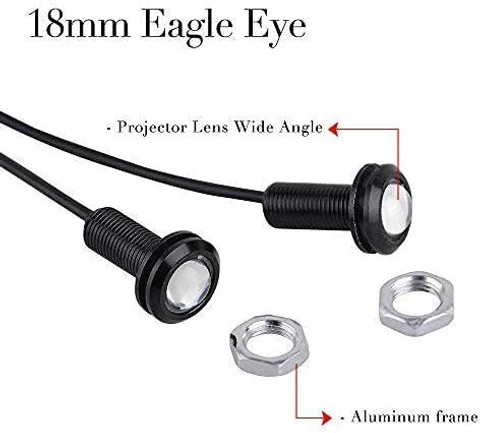 18mm Car Eagle Eye Waterproof Led Car Light 12V Spare Reversing Parking Camera Signal Car Drl Lamp Car Styling 1Pc Buy cheaply on