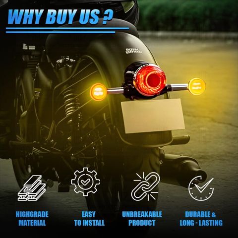 Moto Genius LED Turn Signal Indicators for Classic 350, Bullet 350 ...