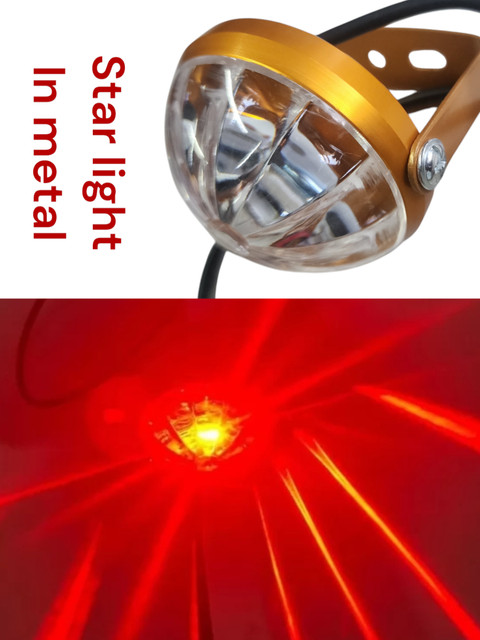 BIKEBLOOM Red LED Star Light Lamp Motorcycle Flash Lighting Universal  (Red)(pack of1) Side Marker Motorbike LED (12 V, 15 W)