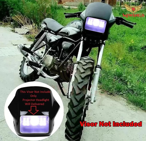 ASRYD Splendor Headlight Projector With LED White Colour Blink