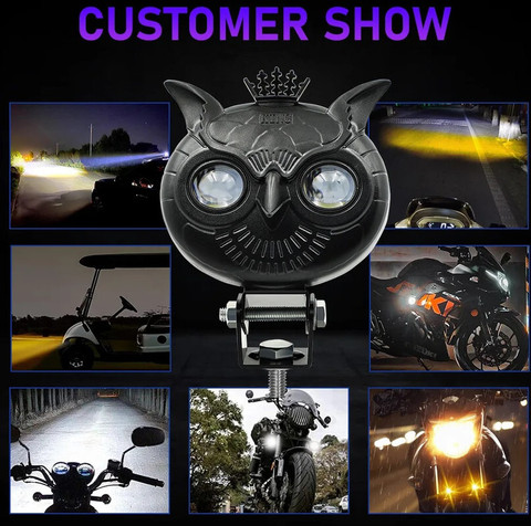 LOVMOTO Universal for car and bike Owl King Led Motorcycle Driving Fog  Lights sg341 Fog Lamp Car, Motorbike LED for Skoda (12 V, 30 W)