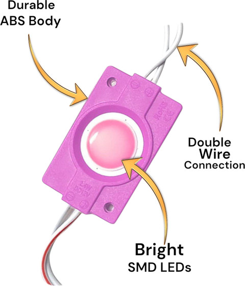 Lednexa 1pc Each(Red,Green,Blue,Pink,White,Yellow)DC coin led