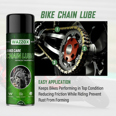 WAZZOX Bike Chain Lubricant and Chain Cleaner Spray With Cleaning