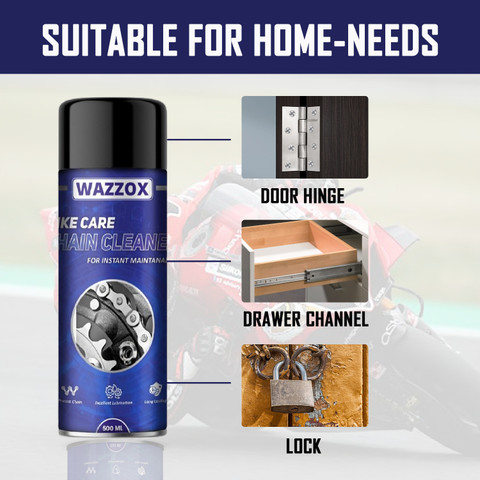 WAZZOX Bike Chain Cleaner Degreaser Spray With Brush For