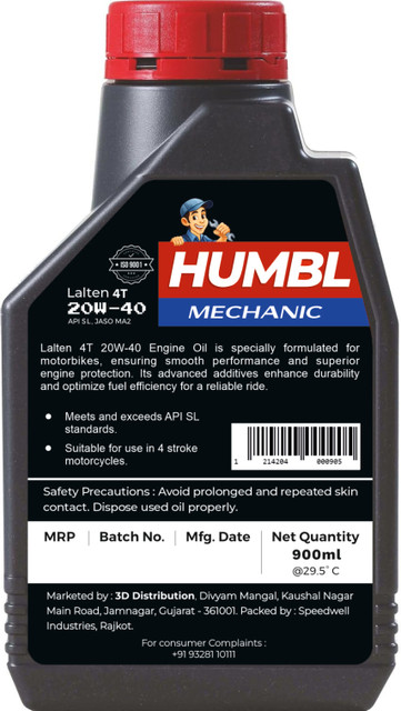 Hero Honda 20w40 Lalten 20w-40 Effective 4T Engine Oil For All
