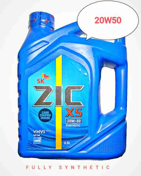 ZIC X5 20W-50 ZIC SYNTHETIC CAR ENGINE OIL (API SL) Synthetic
