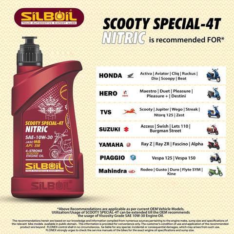 SILBOIL SCOOTY SPECIAL 4T- NITRIC 10W-30 (API: SM) JASO: MB
