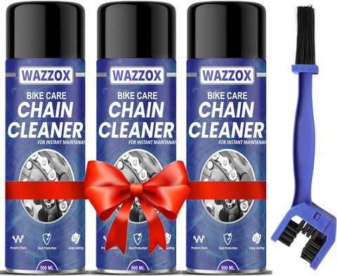 WAZZOX New Best Premium Bike Chain Cleaner Degreaser Spray With Brush For  Motorbike Chain Oil