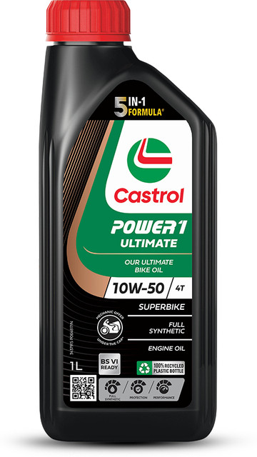 Castrol POWER1 ULTIMATE 10W-50 4T 5-in-1 Full Synthetic Technology