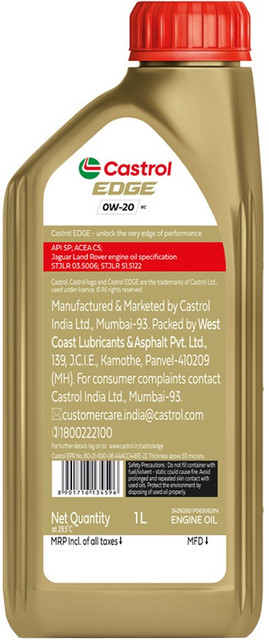 Castrol EDGE 0W-20　FE 8L Buy Products Online at Best Price in India - All Categories