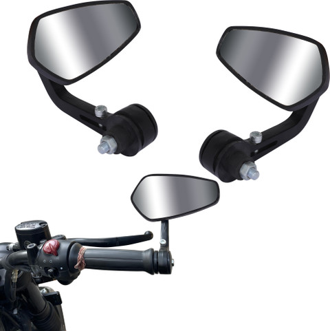 Grandbiker Manual Rear View Mirror, Driver Side, Dual Mirror For Royal  Enfield, TVS Classic 350, Classic 500, Thunderbird 350