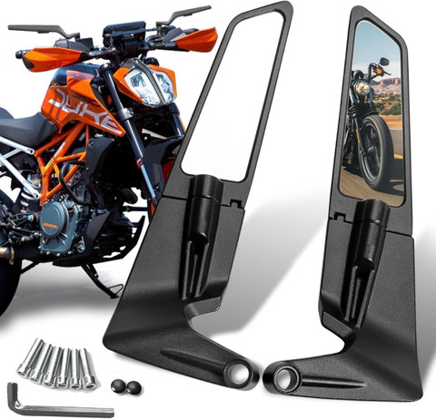 SORAX Manual Rear View Mirror For Honda, Hero, Royal Enfield, KTM