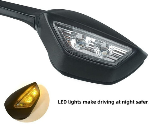 Vagary Adjustable Mirror With Led Turn led Indicator For Ninja