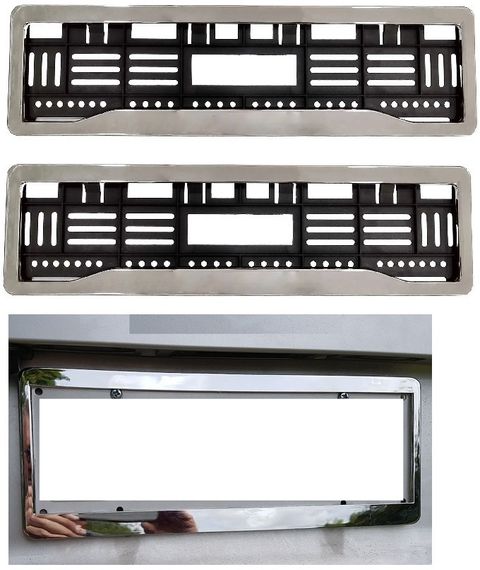 SPREADX Car Chrome number plate frame protective holder for Honda