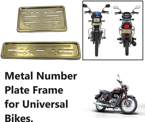 SRPHERE Bike Golden GOLDEN NO PLATE FRAME FOR 133 Bike Golden Bike