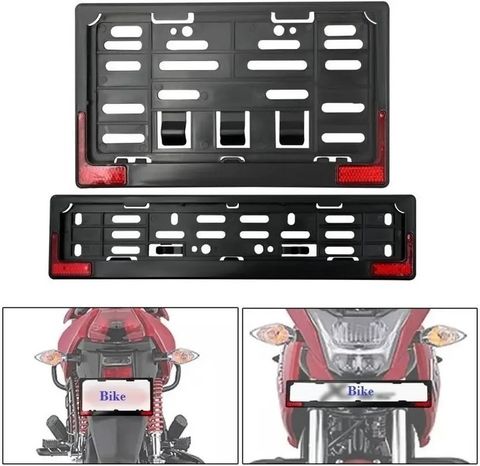 nomページ JMA TRADING Plastic Number Plate Holder with Red Corners for FZ S