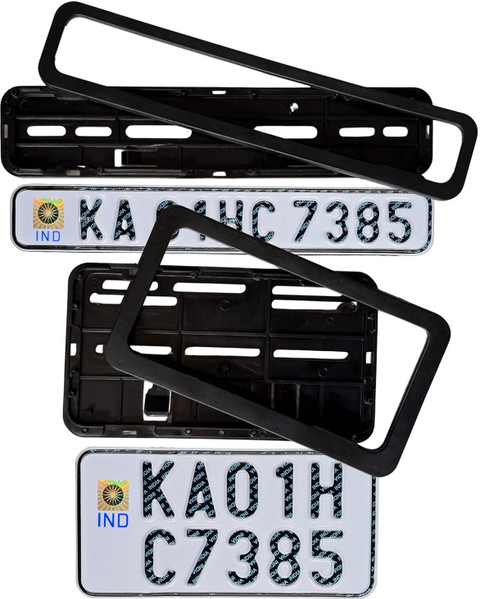 spaziogold Premium Metal Number Plate Frame Set Front & Rear |(For