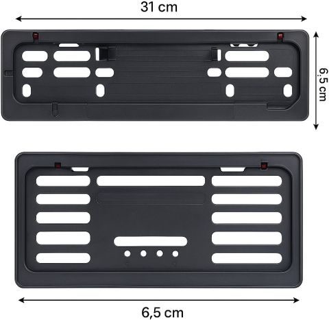 JMA TRADING Plastic Number Plate Holder with Red Corners for FZ S