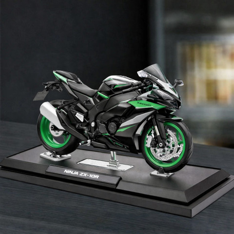TOYRENTTO 1:12 Kawasaki Ninja ZX-10R Diecast Bike Model Metal Toy TOYRENTTO 1:12 Kawasaki Ninja ZX-10R Diecast Bike Model Metal Toy