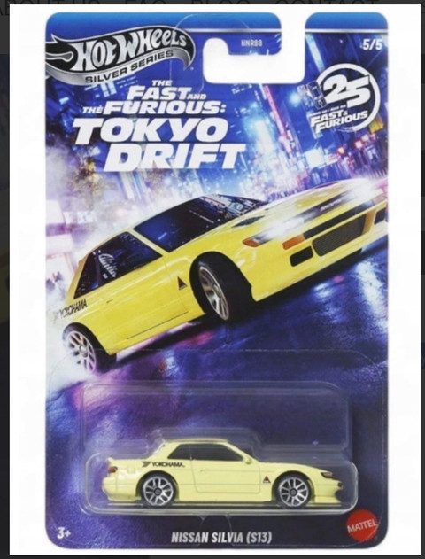 HOT WHEELS 2025 Silver Series Fast & Furious Tokyo Drift Nissan