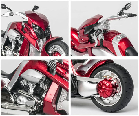 Magicwand Die-Cast Metal 1:12 Ghost Rider Motorcycle, Pull