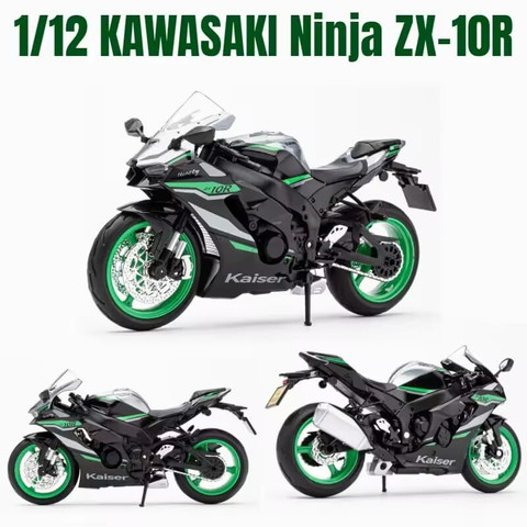 TOYRENTTO 1:12 Kawasaki Ninja ZX-10R Diecast Bike Model Metal Toy
