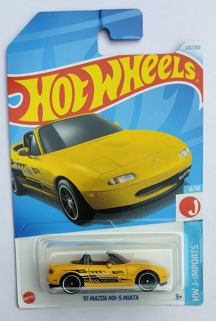 HOT WHEELS HW J-IMPORTS 6/10 91 MAZDA MX-5 MIATA TOY CAR - HW J