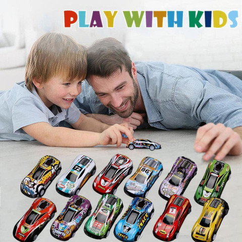 Learn With Fun Die Cast Metal Mini Racing Car Toys for Boys Girls Kids