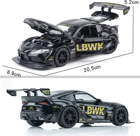 UKAXA 1:24 Diecast Metal Car Toyota Supra Light Sound