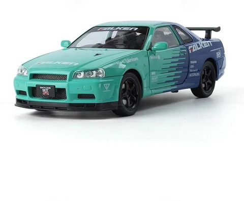 SARJUDAS ENTERPRISE 1:24 Nissan GTR Skyline R34 Diecast Metal Pull