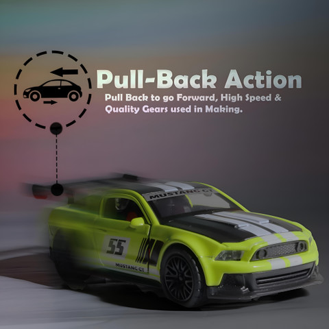 Toybot 1:36 Scale Mustang-GT Die Cast Metal Sports Car - Openable