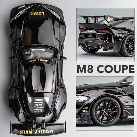 UKAXA 1:24 Diecast Metal Car Toyota Supra Light Sound