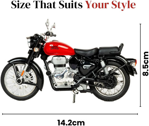 T'tots Royal Enfield Bullet Bike | Metal Diecast Scale Model Classic ...