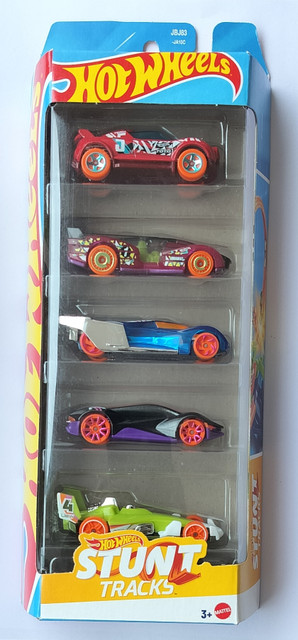 HOT WHEELS CAR 2025 STUNT TRACKS PACK OF 5 - CAR 2025 STUNT TRACKS