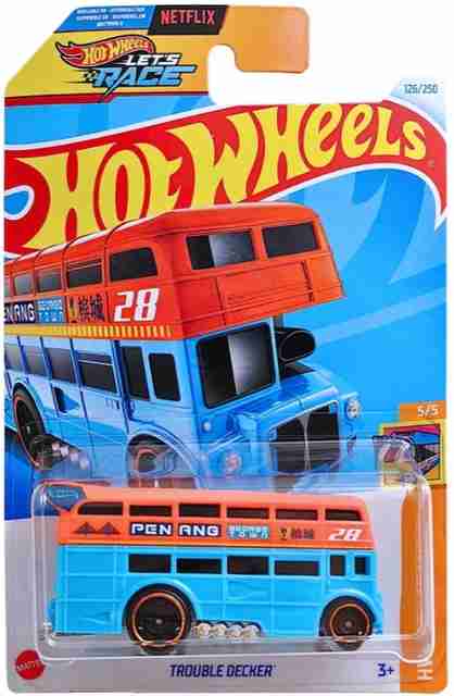 未開封　Hot Wheels Double Deck Bus バス ダイキャスト HOT WHEELS TROUBLE DECKER HW FAST TRANSIT,DIE-CAST TOY VEHICLE