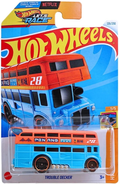 未開封　Hot Wheels Double Deck Bus バス ダイキャスト HOT WHEELS TROUBLE DECKER HW FAST TRANSIT,DIE-CAST TOY VEHICLE