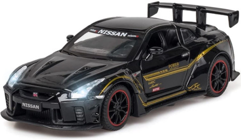UKAXA 1:32 Diecast Metal Nissan GTR R35 Alloy Pull Back Light