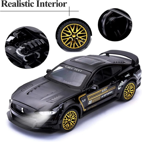 DUWOL 132 Alloy DieCast Metal Car Model Mustang Light Sound