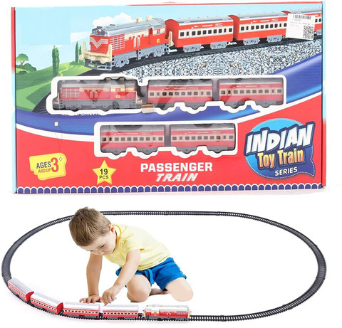 Sani International Toy Mall Red Train set big for kids to play