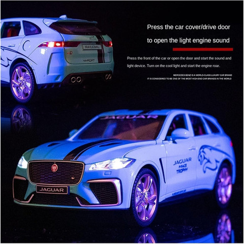 Zuuluzrs 1:24 Jaguar Toy Car F Pace SUV Alloy Car With Openable