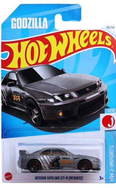 HOT WHEELS NISSAN SKYLINE GT-R [BCNR33] DIE-CAST TOY VEHICLE 3Y+