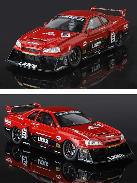 Just craft 1/24 Nissan GTR R34 Skyline LBWK Diecast Metal Racing
