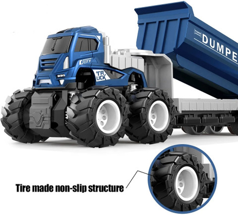 COELON 1:43 Metal Die Cast Dumper Truck Toy Big Size Friction Powered Toy  for Kids