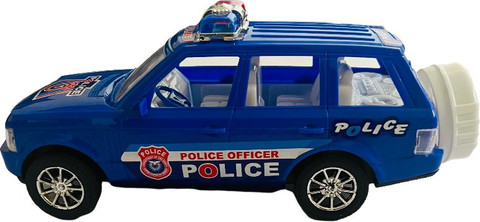 sky toys Police Car Toy Interceptor 911- Blue- Real Alloy Wheels