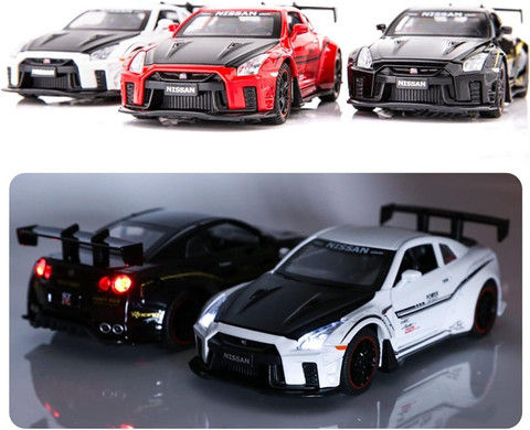 ミニカー  NISSAN  GT-R  ( R35 ) Akvanar 1:32 Nissan-GTR-R35 Zinc Alloy Pull Back Toy Car Die Cast