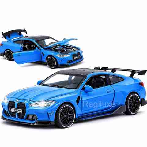 Ragiluxe BMW M4 Collectible Alloy Display Model toy car for Car Lovers & kids gift (Blue, Pack of: 1) - Image 2