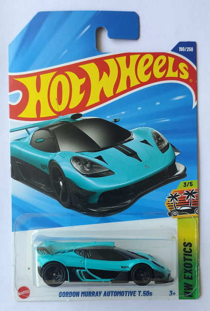 HOT WHEELS HW EXOTICS 3/5 GORDON MURRAY AUTOMOTIVE T 50S TOY CAR